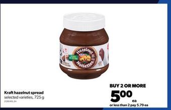 Real Canadian Superstore Kraft hazelnut spread, 725 g offer
