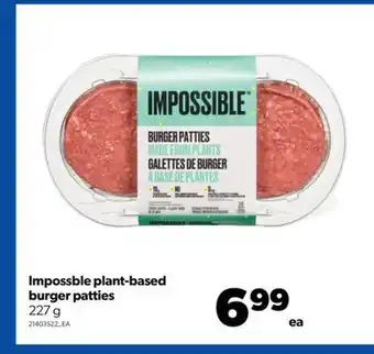 Real Canadian Superstore Impossble plant-based burger patties, 227 g offer