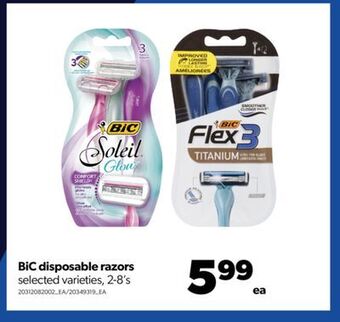 Real Canadian Superstore Bic disposable razors, 2-8's offer