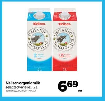 Real Canadian Superstore Neilson organic milk, 2 l offer