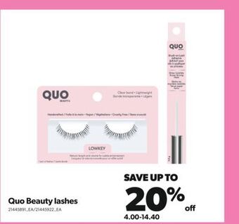 Real Canadian Superstore Quo beauty lashes offer