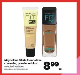 Real Canadian Superstore Maybelline fit me foundation, concealer, powder or blush offer