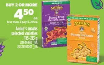 Real Canadian Superstore Annie's snacks, 115-213 g offer