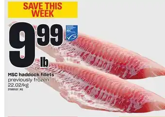 Loblaws Msc haddock fillets offer