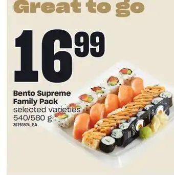 Loblaws Bento supreme family pack, 540/580 g offer