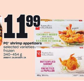 Loblaws Pc® shrimp appetizers, 340-454 g offer