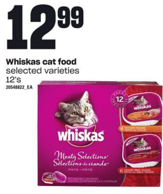 Loblaws Whiskas cat food, 12's offer