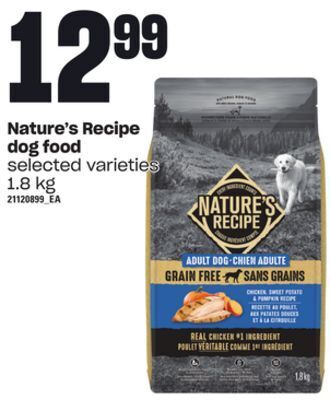 Loblaws Nature's recipe dog food, 1.8 kg offer