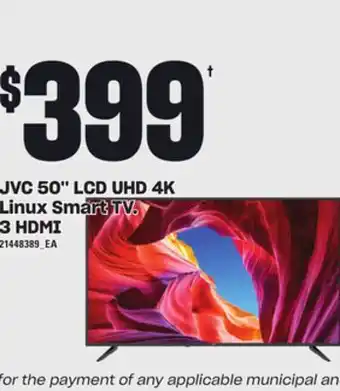 Loblaws Jvc 50" lcd uhd 4k linux smart tv offer
