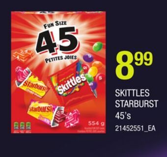 Loblaws Skittles starburst, 45's offer
