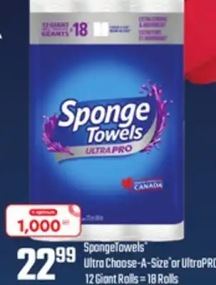 Loblaws Spongetowels® ultra choose-a-size® or ultrapro, 12 giant rolls = 18 rolls offer