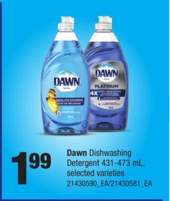 Loblaws Dawn dishwashing detergent, 431-473 ml offer