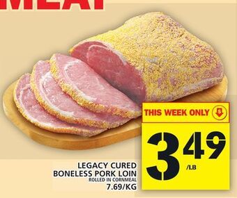 Food Basics Legacy cured boneless pork loin rolled in cornmeal offer