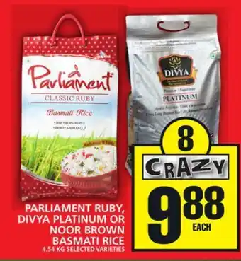 Food Basics Parliament ruby, divya platinum or noor brown basmati rice offer