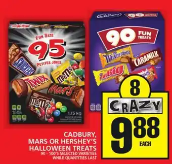 Food Basics Cadbury, mars or hershey's halloween treats offer