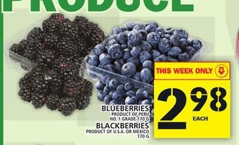 Food Basics Blueberries or blackberries offer
