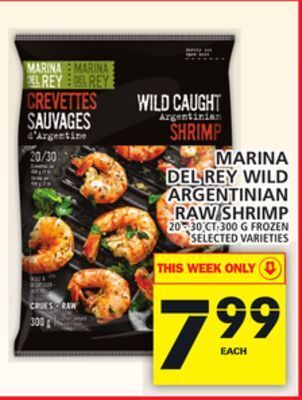 Food Basics Marina del rey wild argentinian raw shrimp offer