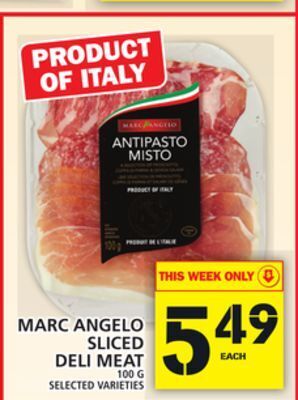 Food Basics Marc angelo sliced deli meat offer