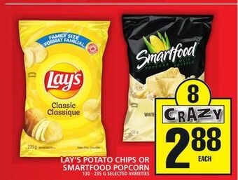 Food Basics Lay's potato chips or smartfood popcorn offer