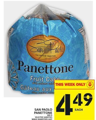 Food Basics San paolo panettone offer