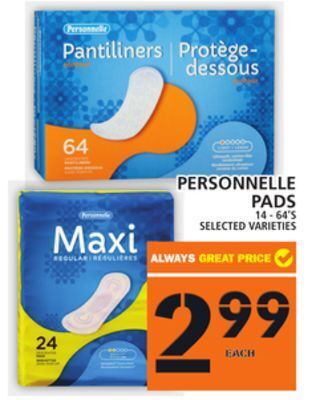 Food Basics Personnelle pads offer