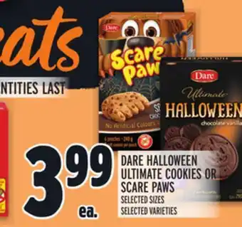 Metro Dare halloween ultimate cookies or scare paws offer