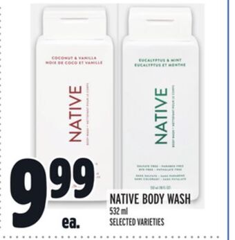 Metro Native body wash offer