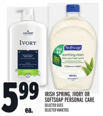 Metro Irish spring, ivory or softsoap personal care offer