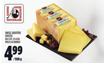 Metro Swiss gruyère cheese offer