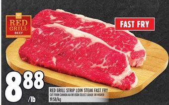 Metro Red grill strip loin steak fast fry offer