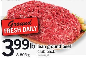 Fortinos Lean ground beef offer