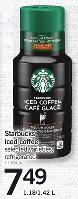 Fortinos Starbucks iced coffee, 1.18/1.42 l offer