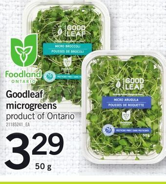 Fortinos Goodleaf microgreens, 50 g offer