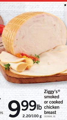 Fortinos Ziggy's® smoked or cooked chicken breast offer