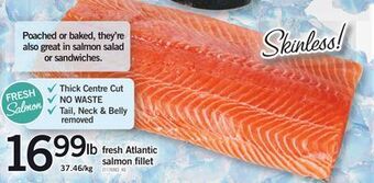 Fortinos Fresh atlantic salmon fillet offer