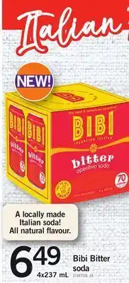 Fortinos Bibi bitter soda, 4x237 ml offer