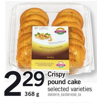 Fortinos Crispy pound cake, 368 g offer