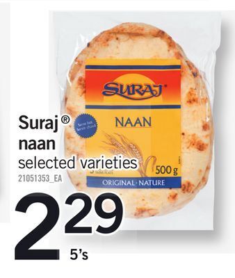 Fortinos Suraj® naan, 5's offer