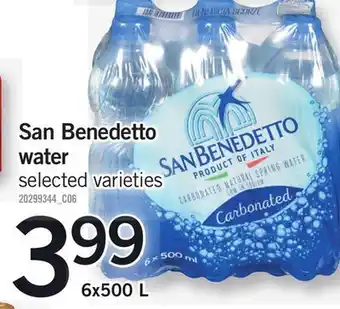 Fortinos San benedetto water, 6x500 l offer
