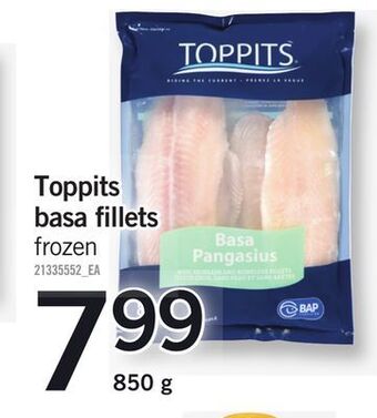 Fortinos Toppits basa fillets, 850 g offer