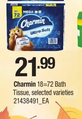 Fortinos Charmin 18 = 72 bath tissue offer
