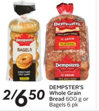 Sobeys Dempster's whole grain bread offer