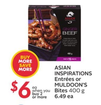 Sobeys Asian inspirations entrées or muldoon's bites offer