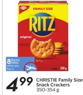 Sobeys Christie family size snack crackers - 8 air miles® bonus miles offer
