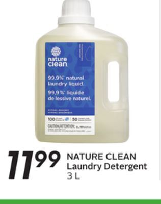 Sobeys Nature clean laundry detergent offer