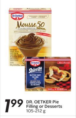 Sobeys Dr. oetker pie filling or desserts offer