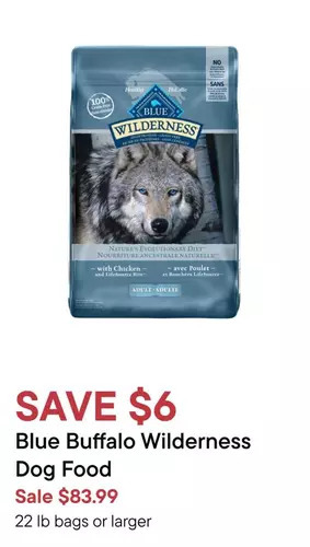 Petvalu Blue buffalo wilderness dog food offer
