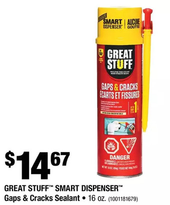 Home Depot Great stuff smart dispenser gaps & cracks sealant offer