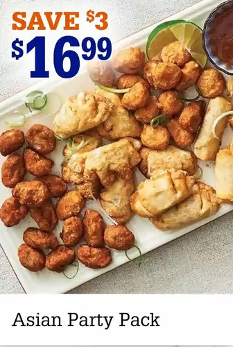 M & M Food Market Asian party pack offer