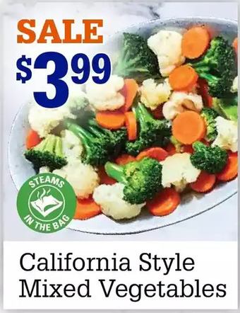 M & M Food Market California style mixed vegetables offer
